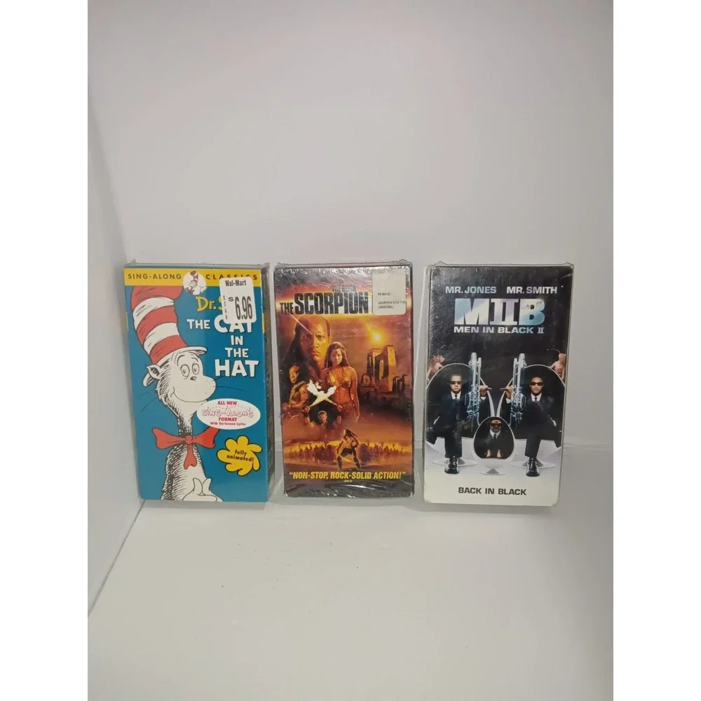 Lot of 3 Sealed VHS – The Scorpion King Mib2 , The Cat In Th Hat